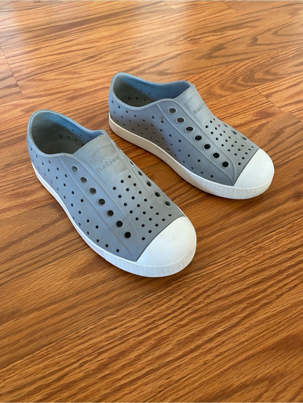 Native Jefferson Shoes Kids Grey Slip-On